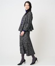 PRHCD09390 CHRISTIAN AUJARD(クリスチャン・オジャール) [セットアップ対応]ラメジャージースカート ブラック