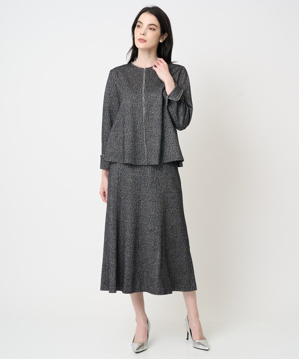 PRHCD09390 CHRISTIAN AUJARD(クリスチャン・オジャール) [セットアップ対応]ラメジャージースカート ブラック