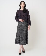 PRHCD09390 CHRISTIAN AUJARD(クリスチャン・オジャール) [セットアップ対応]ラメジャージースカート ブラック