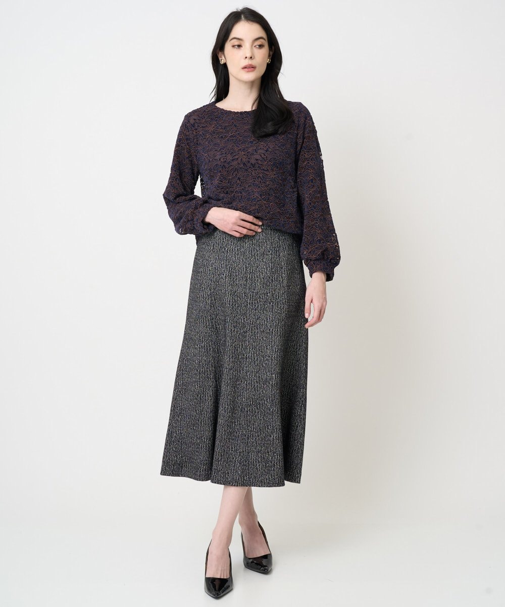 PRHCD09390 CHRISTIAN AUJARD(クリスチャン・オジャール) [セットアップ対応]ラメジャージースカート ブラック