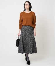 PRHCD09390 CHRISTIAN AUJARD(クリスチャン・オジャール) [セットアップ対応]ラメジャージースカート ブラック