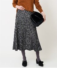 PRHCD09390 CHRISTIAN AUJARD(クリスチャン・オジャール) [セットアップ対応]ラメジャージースカート ブラック