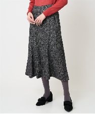 PRHCD09390 CHRISTIAN AUJARD(クリスチャン・オジャール) [セットアップ対応]ラメジャージースカート ブラック