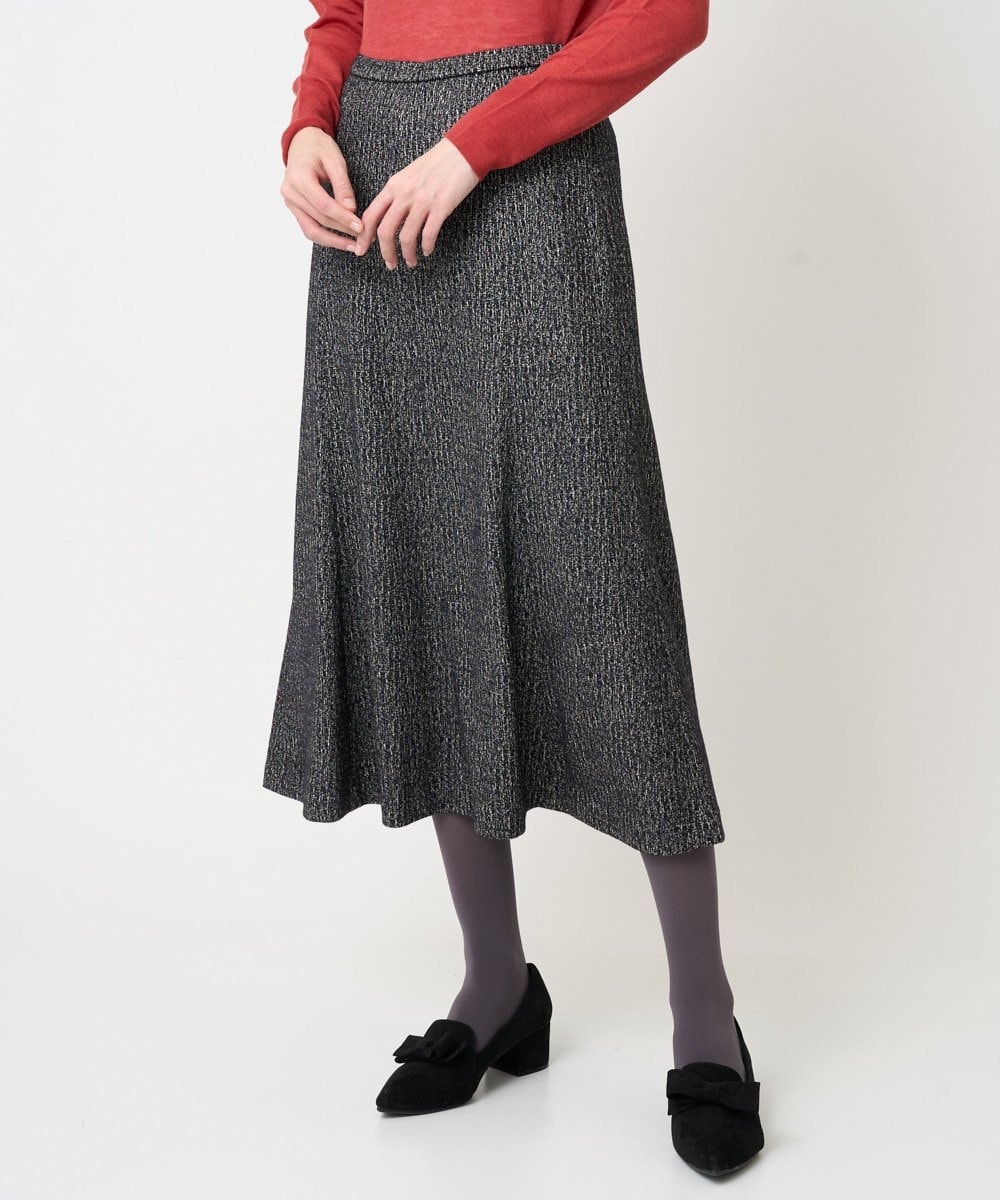 PRHCD09390 CHRISTIAN AUJARD(クリスチャン・オジャール) [セットアップ対応]ラメジャージースカート ブラック