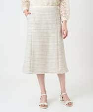 PRHEE01430 CHRISTIAN AUJARD(クリスチャン・オジャール) 【セットアップ対応】シャイニーツィードスカート ベージュ系