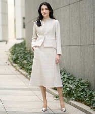 PRHEE01430 CHRISTIAN AUJARD(クリスチャン・オジャール) 【セットアップ対応】シャイニーツィードスカート ベージュ系