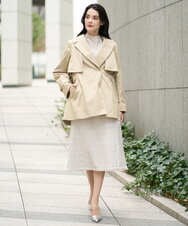 PRHEE01430 CHRISTIAN AUJARD(クリスチャン・オジャール) 【セットアップ対応】シャイニーツィードスカート ベージュ系