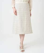 PRHEE01430 CHRISTIAN AUJARD(クリスチャン・オジャール) 【セットアップ対応】シャイニーツィードスカート ベージュ系