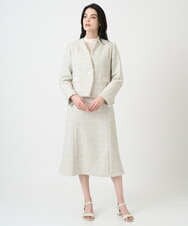 PRHEE01430 CHRISTIAN AUJARD(クリスチャン・オジャール) 【セットアップ対応】シャイニーツィードスカート ベージュ系