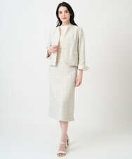 PRHEE01430 CHRISTIAN AUJARD(クリスチャン・オジャール) 【セットアップ対応】シャイニーツィードスカート ベージュ系