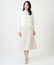 PRHEE01430 CHRISTIAN AUJARD(クリスチャン・オジャール) 【セットアップ対応】シャイニーツィードスカート ベージュ系