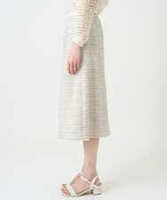 PRHEE01430 CHRISTIAN AUJARD(クリスチャン・オジャール) 【セットアップ対応】シャイニーツィードスカート ベージュ系