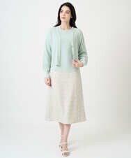 PRHEE01430 CHRISTIAN AUJARD(クリスチャン・オジャール) 【セットアップ対応】シャイニーツィードスカート ベージュ系