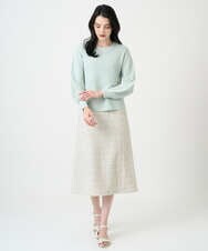 PRHEE01430 CHRISTIAN AUJARD(クリスチャン・オジャール) 【セットアップ対応】シャイニーツィードスカート ベージュ系