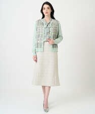 PRHEE01430 CHRISTIAN AUJARD(クリスチャン・オジャール) 【セットアップ対応】シャイニーツィードスカート ベージュ系