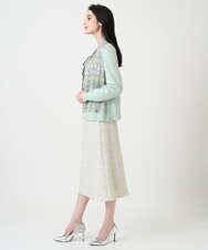 PRHEE01430 CHRISTIAN AUJARD(クリスチャン・オジャール) 【セットアップ対応】シャイニーツィードスカート ベージュ系