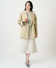 PRHEE01430 CHRISTIAN AUJARD(クリスチャン・オジャール) 【セットアップ対応】シャイニーツィードスカート ベージュ系