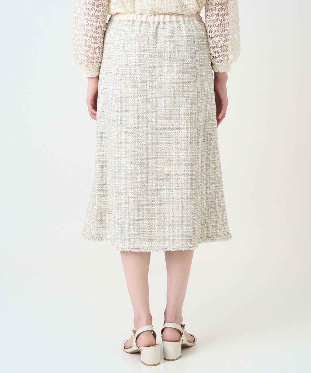 PRHEE01430 CHRISTIAN AUJARD(クリスチャン・オジャール) 【セットアップ対応】シャイニーツィードスカート ベージュ系