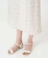 PRHEE01430 CHRISTIAN AUJARD(クリスチャン・オジャール) 【セットアップ対応】シャイニーツィードスカート ベージュ系