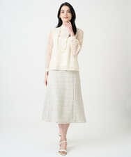 PRHEE01430 CHRISTIAN AUJARD(クリスチャン・オジャール) 【セットアップ対応】シャイニーツィードスカート ベージュ系