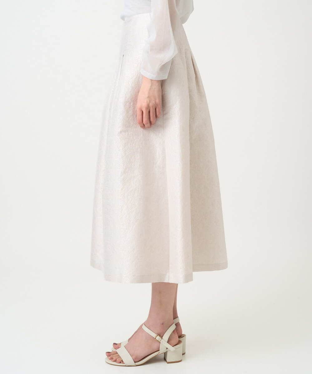 PRHEE11390 CHRISTIAN AUJARD(クリスチャン・オジャール) [セットアップ対応]ジャカードサテンスカート アイボリー