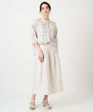 PRHEE11390 CHRISTIAN AUJARD(クリスチャン・オジャール) [セットアップ対応]ジャカードサテンスカート アイボリー