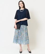 PRHGA67460 CHRISTIAN AUJARD(クリスチャン・オジャール) [セットアップ対応]フローラルドットプリントスカート グリーン×ブルー系
