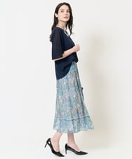 PRHGA67460 CHRISTIAN AUJARD(クリスチャン・オジャール) [セットアップ対応]フローラルドットプリントスカート グリーン×ブルー系