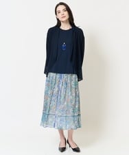PRHGA67460 CHRISTIAN AUJARD(クリスチャン・オジャール) [セットアップ対応]フローラルドットプリントスカート グリーン×ブルー系