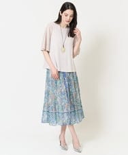 PRHGA67460 CHRISTIAN AUJARD(クリスチャン・オジャール) [セットアップ対応]フローラルドットプリントスカート グリーン×ブルー系