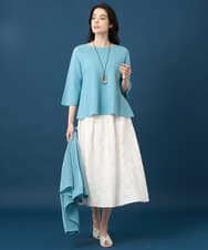 PRHGD20450 CHRISTIAN AUJARD(クリスチャン・オジャール) [セットアップ対応]フラワーカットジャカードスカート ホワイト