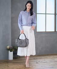 PRHGD20450 CHRISTIAN AUJARD(クリスチャン・オジャール) [セットアップ対応]フラワーカットジャカードスカート ホワイト