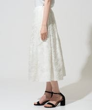 PRHGD20450 CHRISTIAN AUJARD(クリスチャン・オジャール) [セットアップ対応]フラワーカットジャカードスカート ホワイト