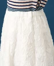 PRHGD20450 CHRISTIAN AUJARD(クリスチャン・オジャール) [セットアップ対応]フラワーカットジャカードスカート ホワイト