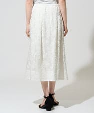 PRHGD20450 CHRISTIAN AUJARD(クリスチャン・オジャール) [セットアップ対応]フラワーカットジャカードスカート ホワイト
