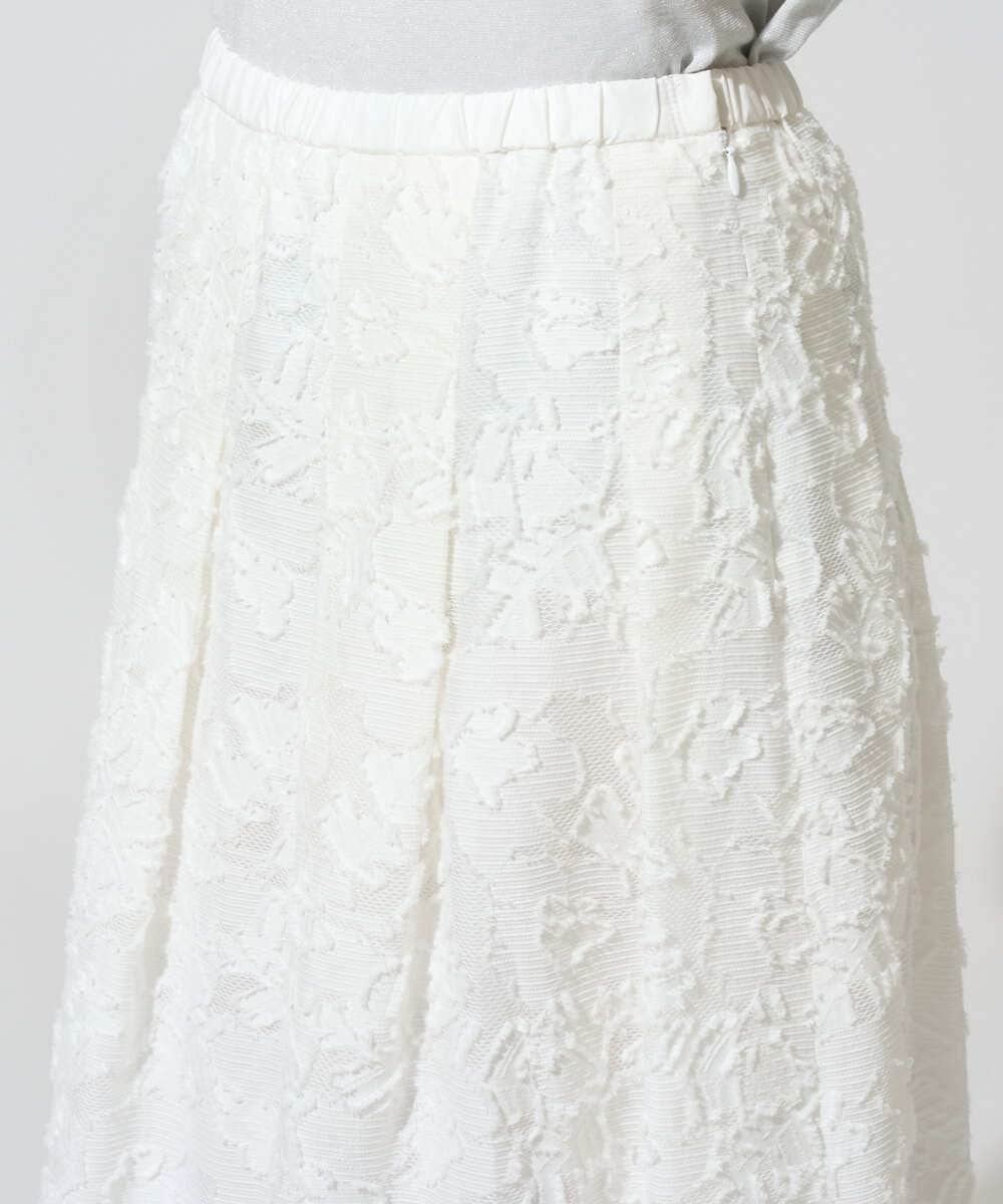 PRHGD20450 CHRISTIAN AUJARD(クリスチャン・オジャール) [セットアップ対応]フラワーカットジャカードスカート ホワイト