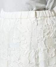 PRHGD20450 CHRISTIAN AUJARD(クリスチャン・オジャール) [セットアップ対応]フラワーカットジャカードスカート ホワイト