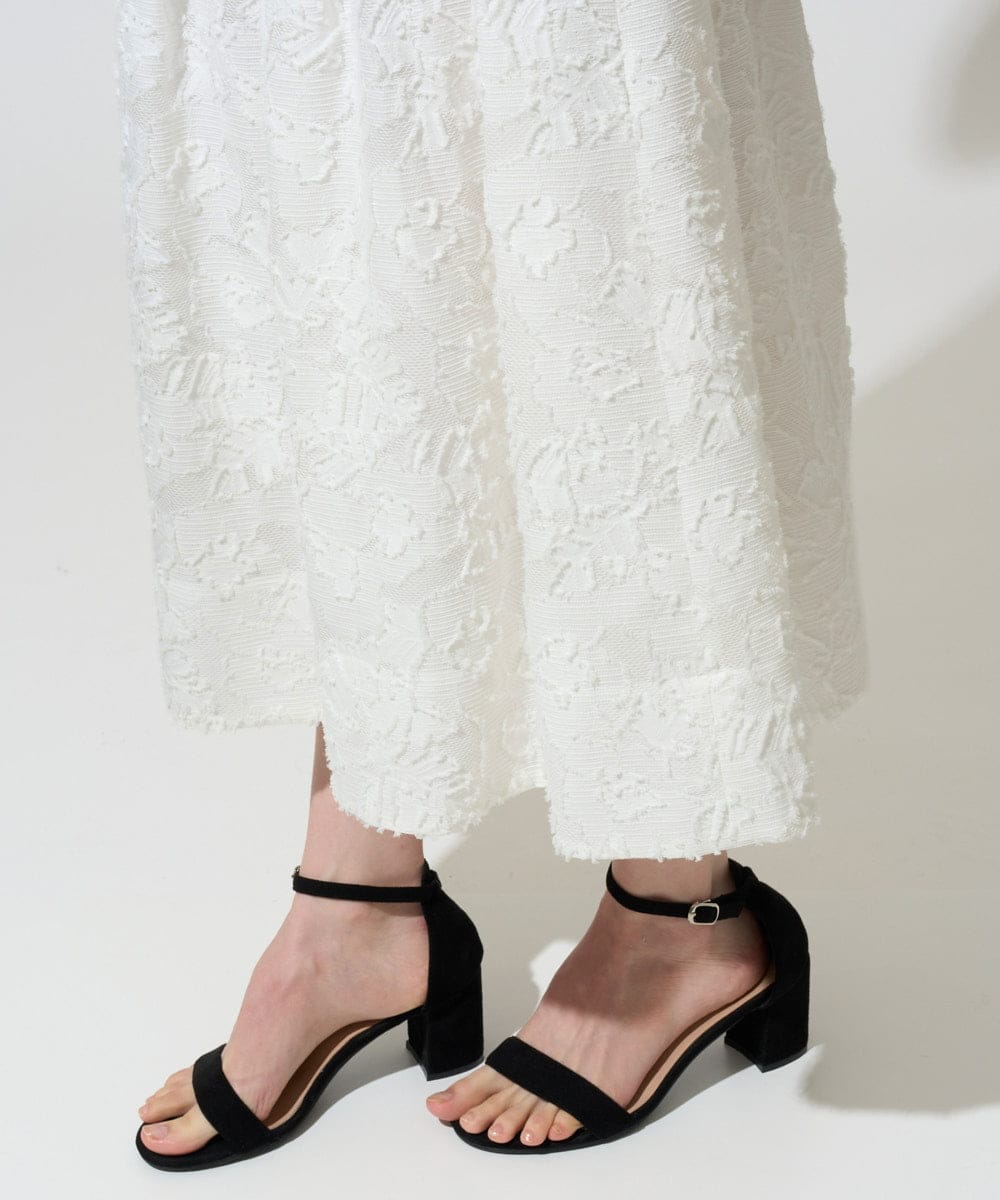 PRHGD20450 CHRISTIAN AUJARD(クリスチャン・オジャール) [セットアップ対応]フラワーカットジャカードスカート ホワイト