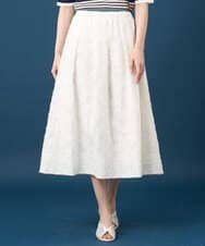 PRHGD20450 CHRISTIAN AUJARD(クリスチャン・オジャール) [セットアップ対応]フラワーカットジャカードスカート ホワイト