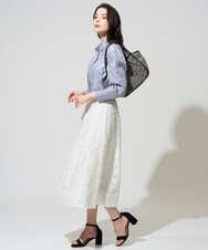 PRHGD20450 CHRISTIAN AUJARD(クリスチャン・オジャール) [セットアップ対応]フラワーカットジャカードスカート ホワイト