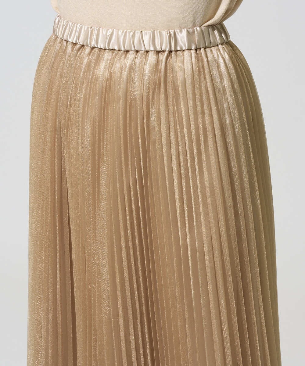 PRHGD30390 CHRISTIAN AUJARD(クリスチャン・オジャール) ブライトオーガンジープリーツスカート ベージュ