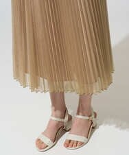 PRHGD30390 CHRISTIAN AUJARD(クリスチャン・オジャール) ブライトオーガンジープリーツスカート ベージュ