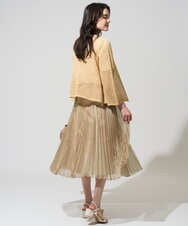 PRHGD30390 CHRISTIAN AUJARD(クリスチャン・オジャール) ブライトオーガンジープリーツスカート ベージュ