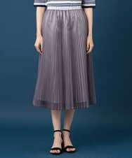 PRHGD30390 CHRISTIAN AUJARD(クリスチャン・オジャール) ブライトオーガンジープリーツスカート グレー