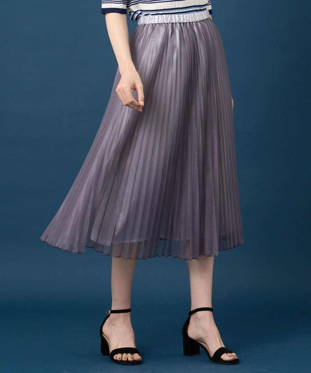 PRHGD30390 CHRISTIAN AUJARD(クリスチャン・オジャール) ブライトオーガンジープリーツスカート グレー