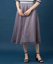 PRHGD30390 CHRISTIAN AUJARD(クリスチャン・オジャール) ブライトオーガンジープリーツスカート グレー