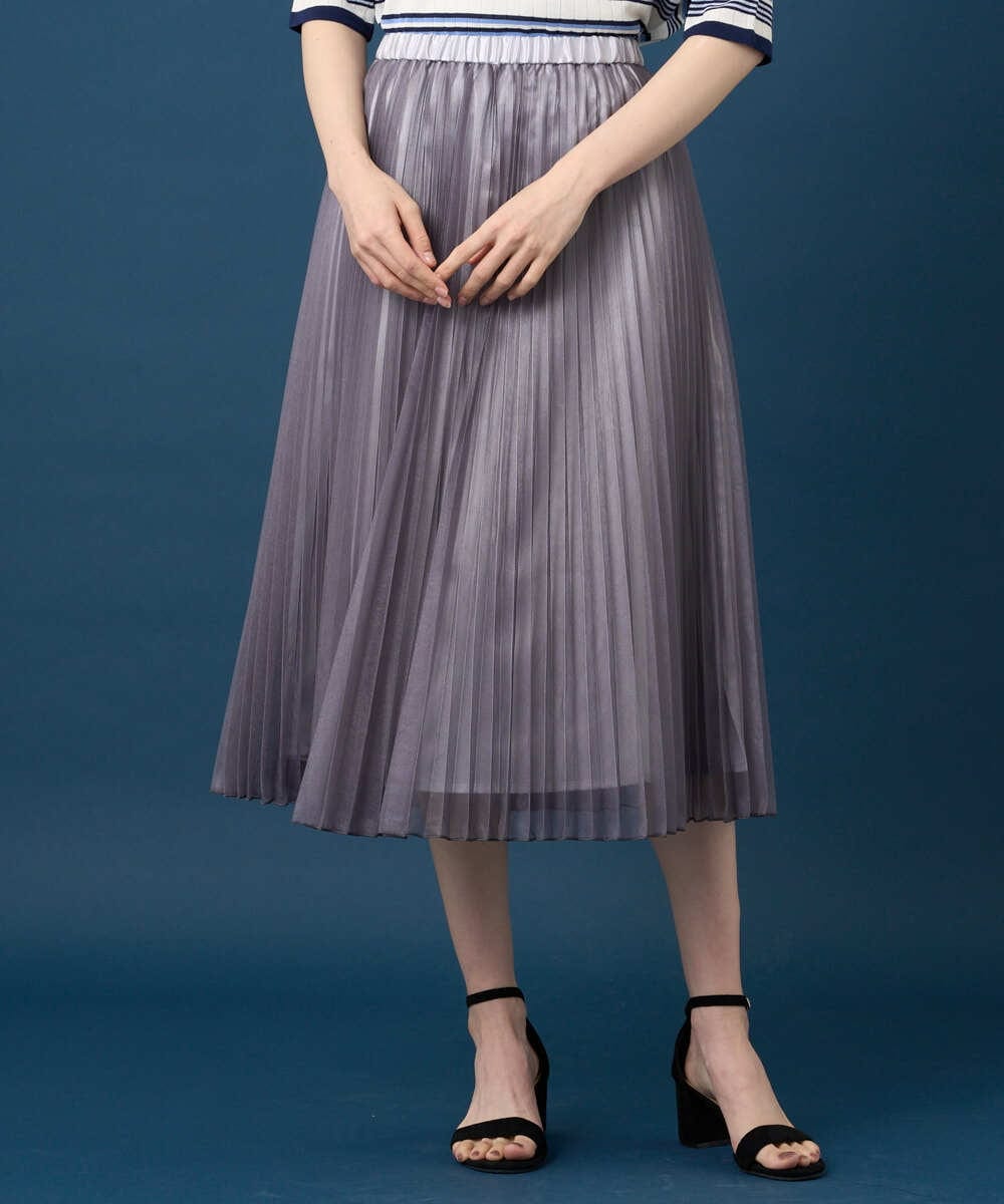 PRHGD30390 CHRISTIAN AUJARD(クリスチャン・オジャール) ブライトオーガンジープリーツスカート グレー