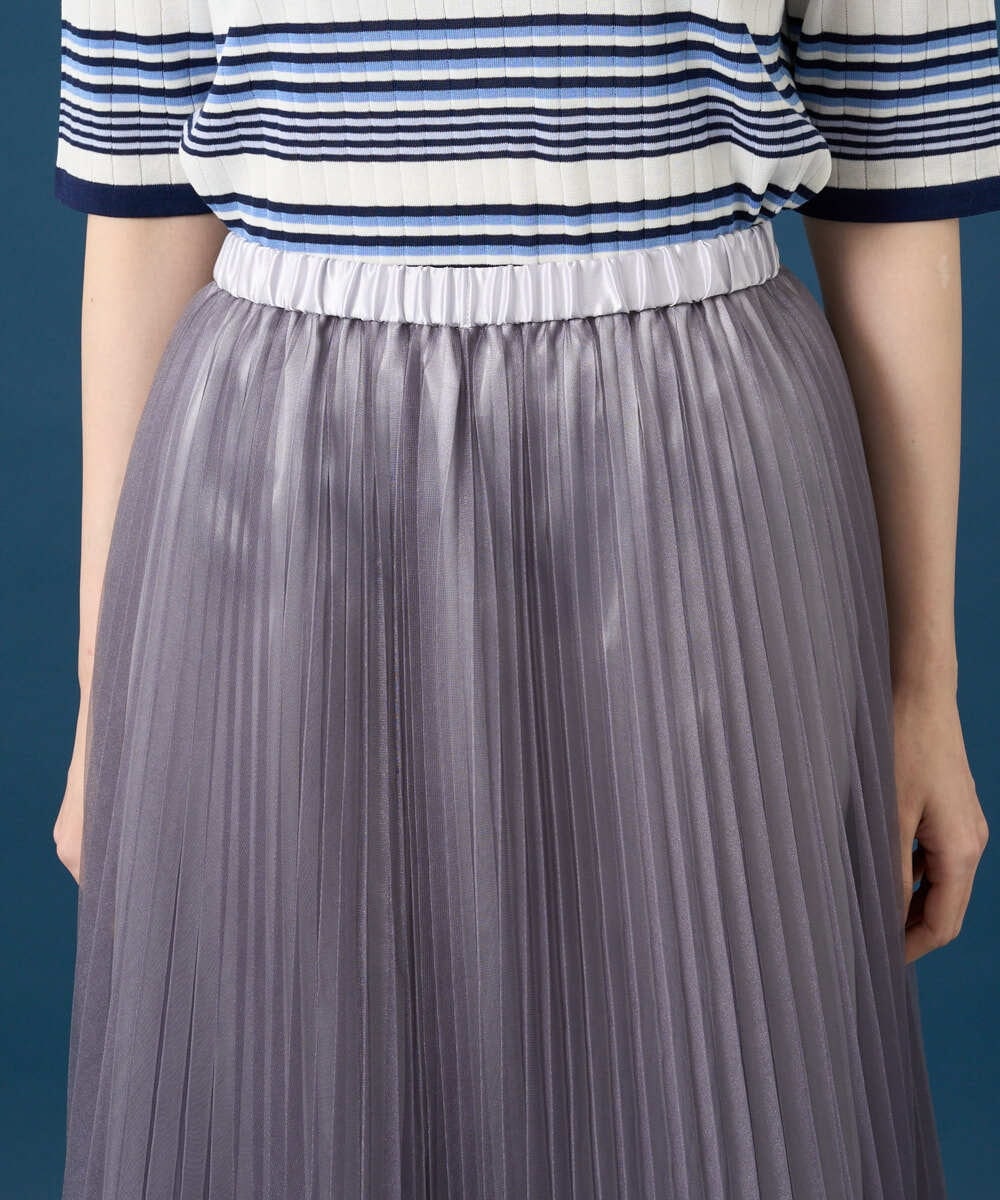 PRHGD30390 CHRISTIAN AUJARD(クリスチャン・オジャール) ブライトオーガンジープリーツスカート グレー