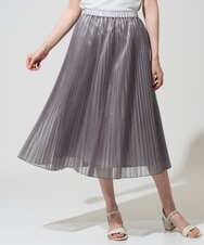 PRHGD30390 CHRISTIAN AUJARD(クリスチャン・オジャール) ブライトオーガンジープリーツスカート グレー