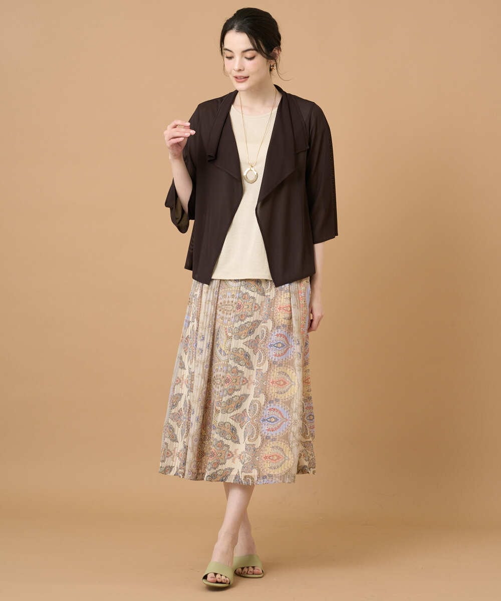 PRHGD53390 CHRISTIAN AUJARD(クリスチャン・オジャール) ゴールドオーナメントサラサスカート ゴールド系